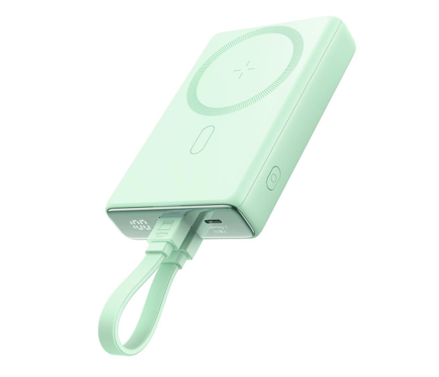JoyRoom Powerbank magnetyczny 10000mAh 20W z podstawką zielony - 1257843 - zdjęcie